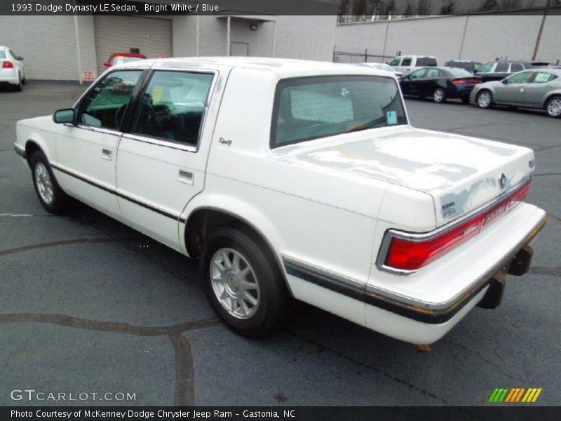 Bright White / Blue 1993 Dodge Dynasty LE Sedan