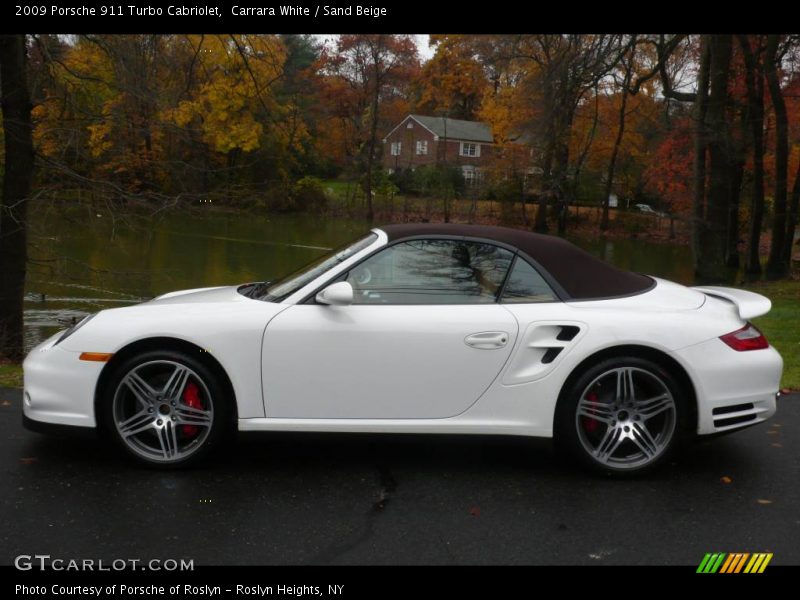 Carrara White / Sand Beige 2009 Porsche 911 Turbo Cabriolet