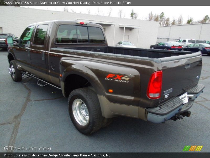 Dark Stone Metallic / Tan 2005 Ford F350 Super Duty Lariat Crew Cab 4x4 Dually