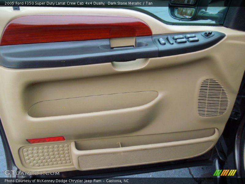 Dark Stone Metallic / Tan 2005 Ford F350 Super Duty Lariat Crew Cab 4x4 Dually