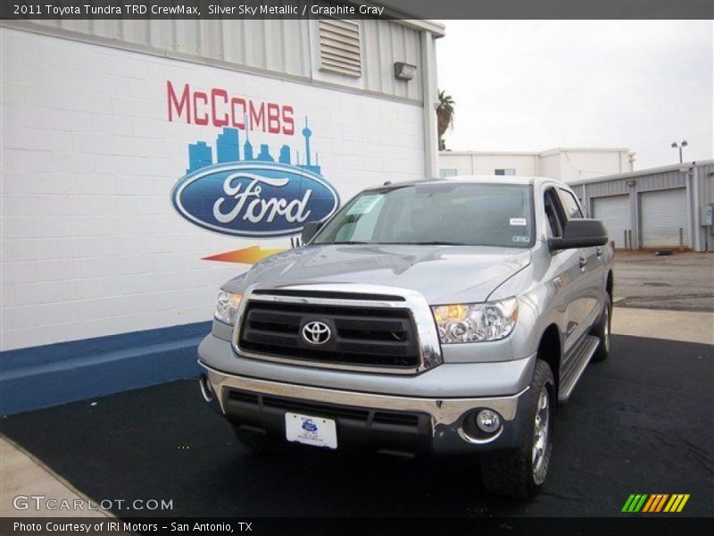 Silver Sky Metallic / Graphite Gray 2011 Toyota Tundra TRD CrewMax