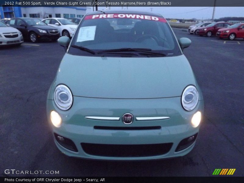 Verde Chiaro (Light Green) / Sport Tessuto Marrone/Nero (Brown/Black) 2012 Fiat 500 Sport