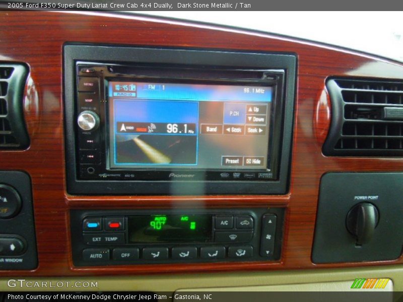 Dark Stone Metallic / Tan 2005 Ford F350 Super Duty Lariat Crew Cab 4x4 Dually