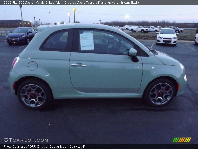 Verde Chiaro (Light Green) / Sport Tessuto Marrone/Nero (Brown/Black) 2012 Fiat 500 Sport