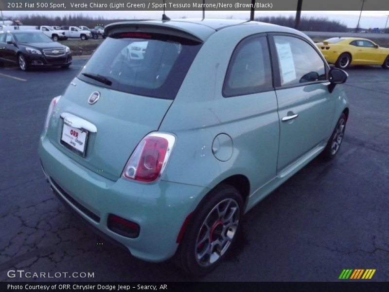 Verde Chiaro (Light Green) / Sport Tessuto Marrone/Nero (Brown/Black) 2012 Fiat 500 Sport