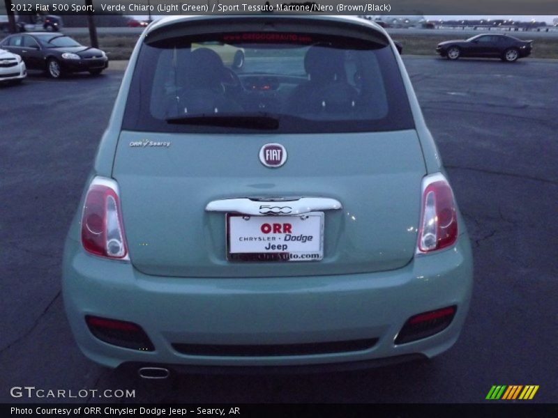 Verde Chiaro (Light Green) / Sport Tessuto Marrone/Nero (Brown/Black) 2012 Fiat 500 Sport