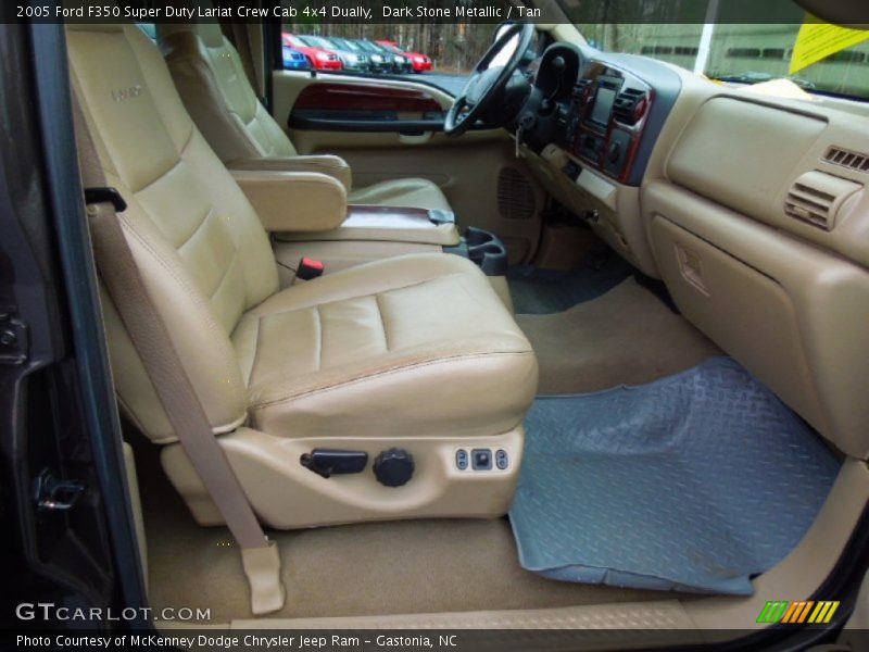 Dark Stone Metallic / Tan 2005 Ford F350 Super Duty Lariat Crew Cab 4x4 Dually