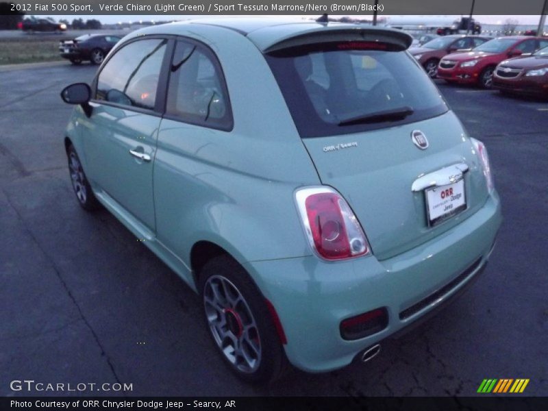 Verde Chiaro (Light Green) / Sport Tessuto Marrone/Nero (Brown/Black) 2012 Fiat 500 Sport