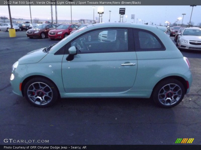 Verde Chiaro (Light Green) / Sport Tessuto Marrone/Nero (Brown/Black) 2012 Fiat 500 Sport