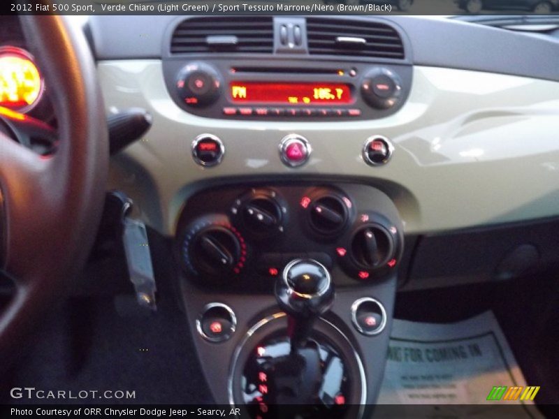 Verde Chiaro (Light Green) / Sport Tessuto Marrone/Nero (Brown/Black) 2012 Fiat 500 Sport