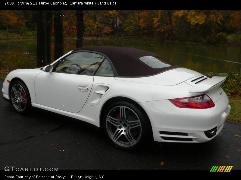 Carrara White / Sand Beige 2009 Porsche 911 Turbo Cabriolet