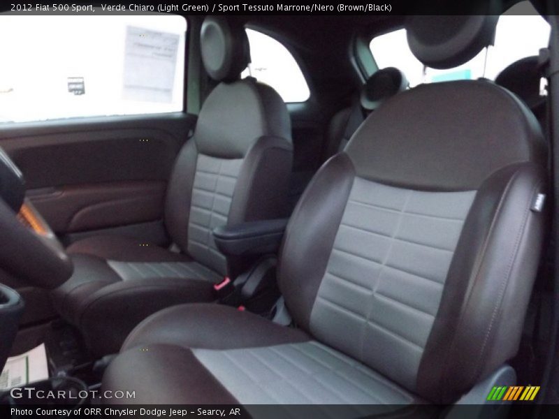 Verde Chiaro (Light Green) / Sport Tessuto Marrone/Nero (Brown/Black) 2012 Fiat 500 Sport