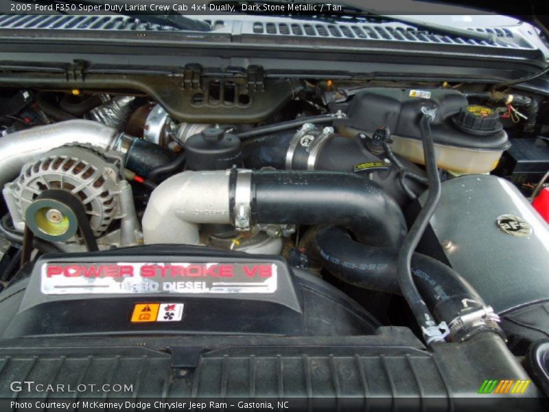Dark Stone Metallic / Tan 2005 Ford F350 Super Duty Lariat Crew Cab 4x4 Dually