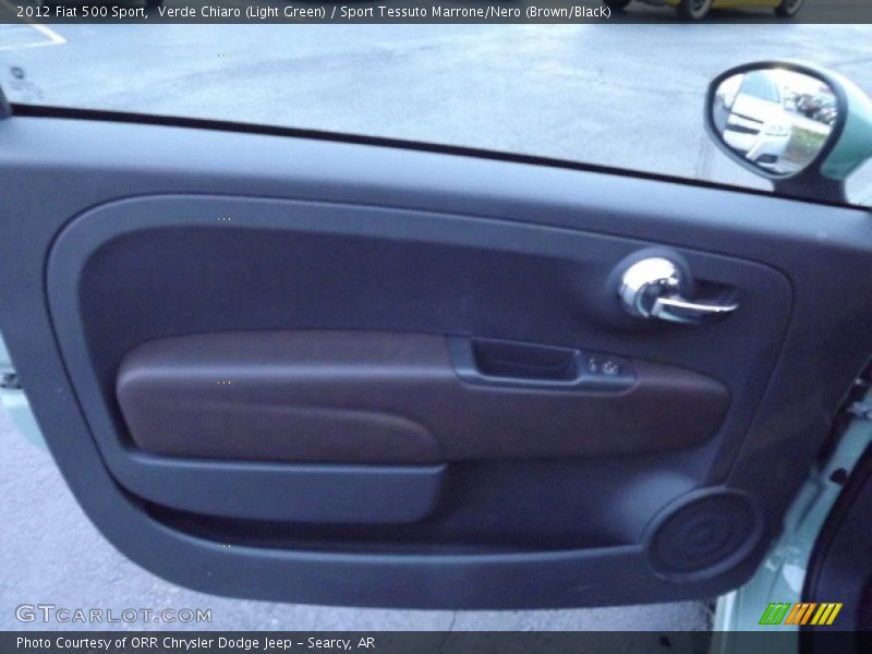 Verde Chiaro (Light Green) / Sport Tessuto Marrone/Nero (Brown/Black) 2012 Fiat 500 Sport