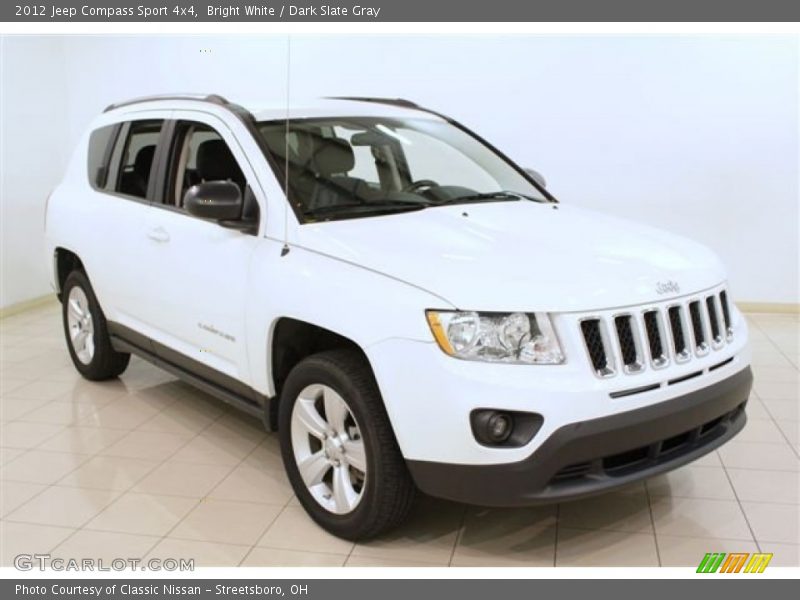 Bright White / Dark Slate Gray 2012 Jeep Compass Sport 4x4