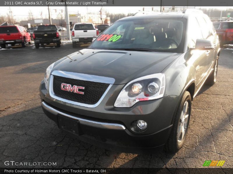 Gray Green Metallic / Light Titanium 2011 GMC Acadia SLT
