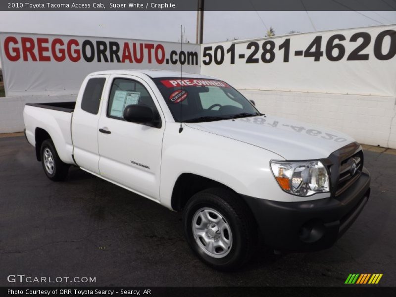 Super White / Graphite 2010 Toyota Tacoma Access Cab