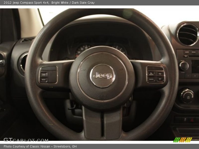 Bright White / Dark Slate Gray 2012 Jeep Compass Sport 4x4