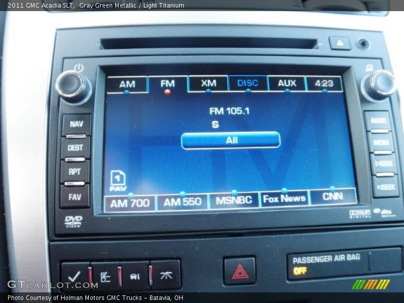 Gray Green Metallic / Light Titanium 2011 GMC Acadia SLT