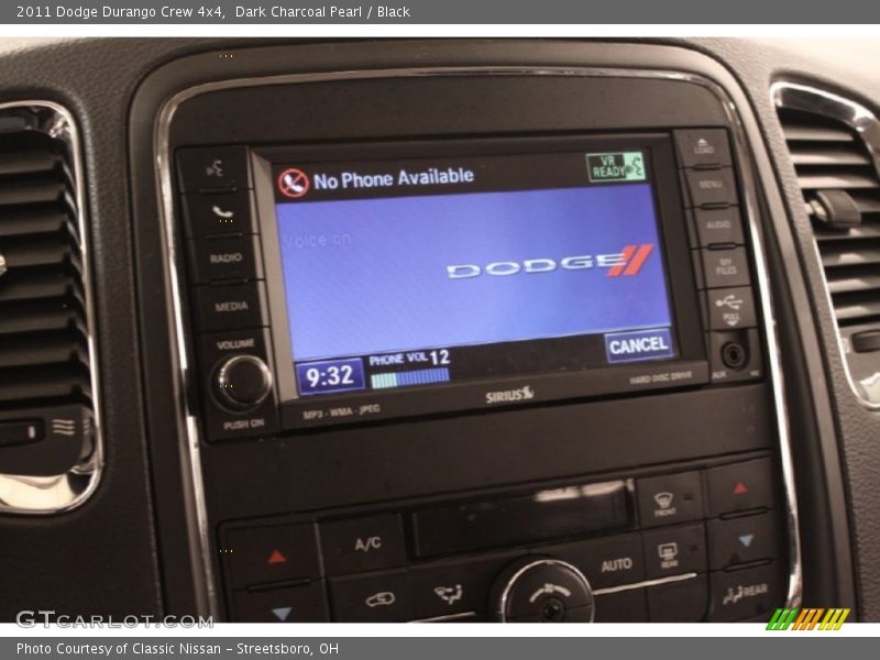 Dark Charcoal Pearl / Black 2011 Dodge Durango Crew 4x4
