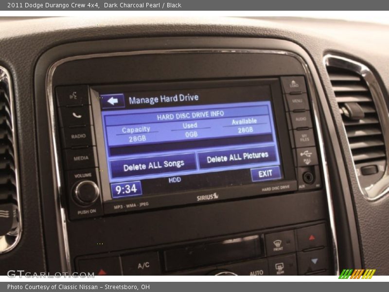 Dark Charcoal Pearl / Black 2011 Dodge Durango Crew 4x4