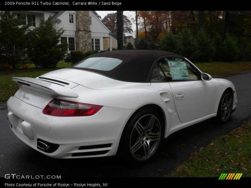 Carrara White / Sand Beige 2009 Porsche 911 Turbo Cabriolet