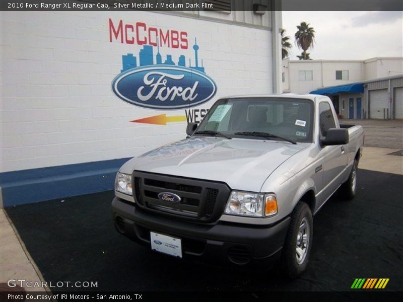 Silver Metallic / Medium Dark Flint 2010 Ford Ranger XL Regular Cab