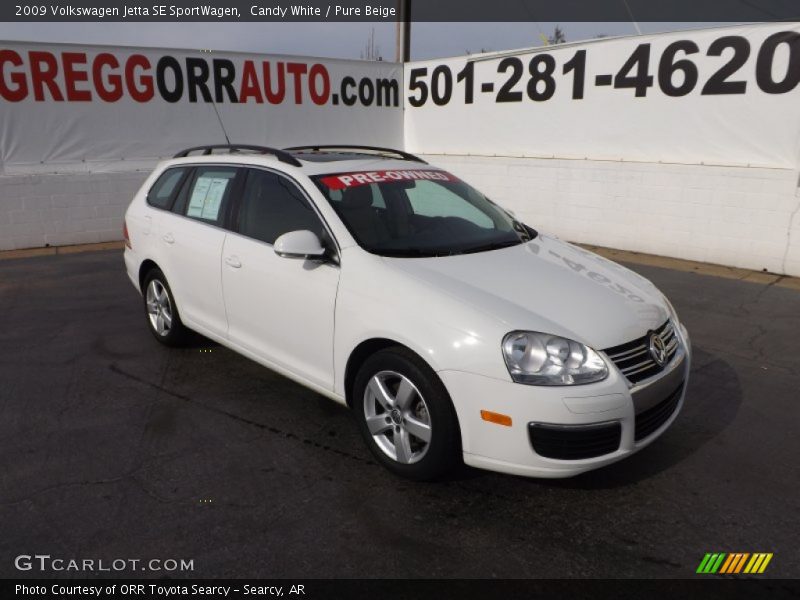Candy White / Pure Beige 2009 Volkswagen Jetta SE SportWagen