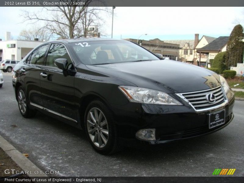 Obsidian Black / Saddle 2012 Lexus ES 350