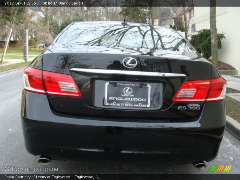 Obsidian Black / Saddle 2012 Lexus ES 350