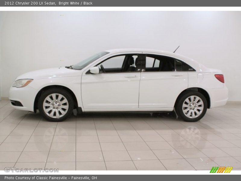 Bright White / Black 2012 Chrysler 200 LX Sedan