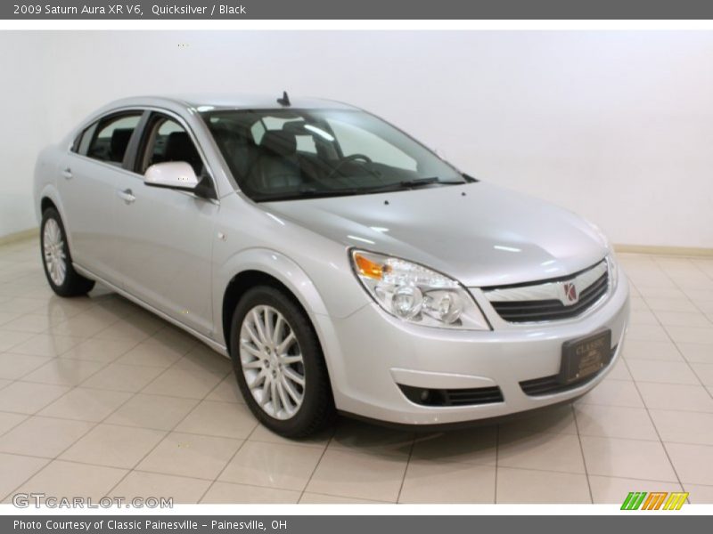 Quicksilver / Black 2009 Saturn Aura XR V6