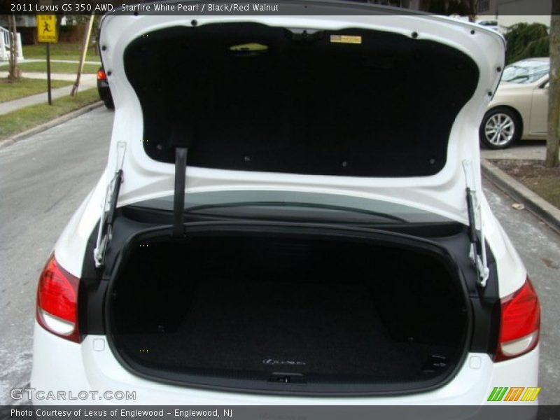 Starfire White Pearl / Black/Red Walnut 2011 Lexus GS 350 AWD