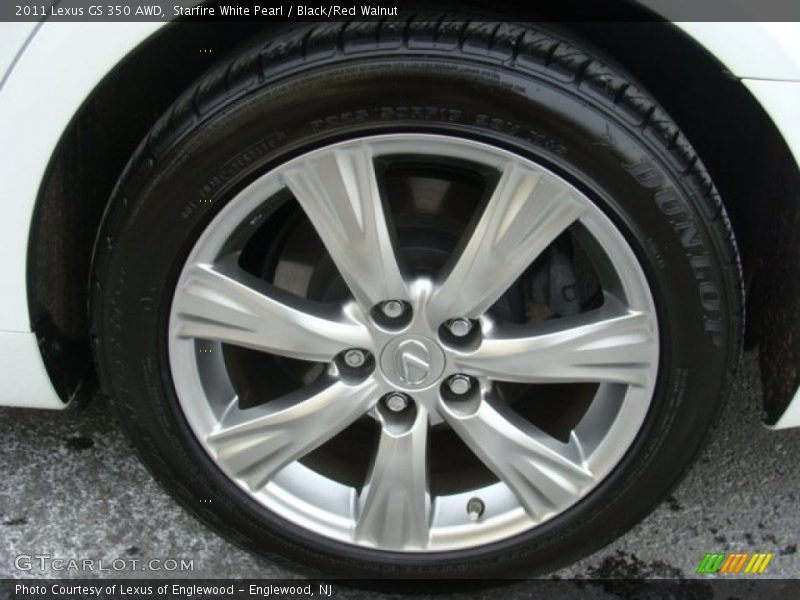 Starfire White Pearl / Black/Red Walnut 2011 Lexus GS 350 AWD