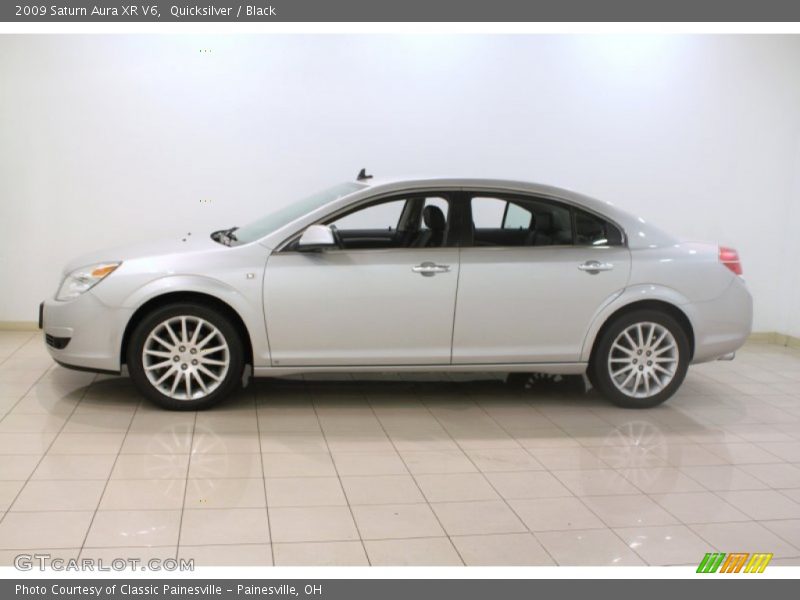 Quicksilver / Black 2009 Saturn Aura XR V6