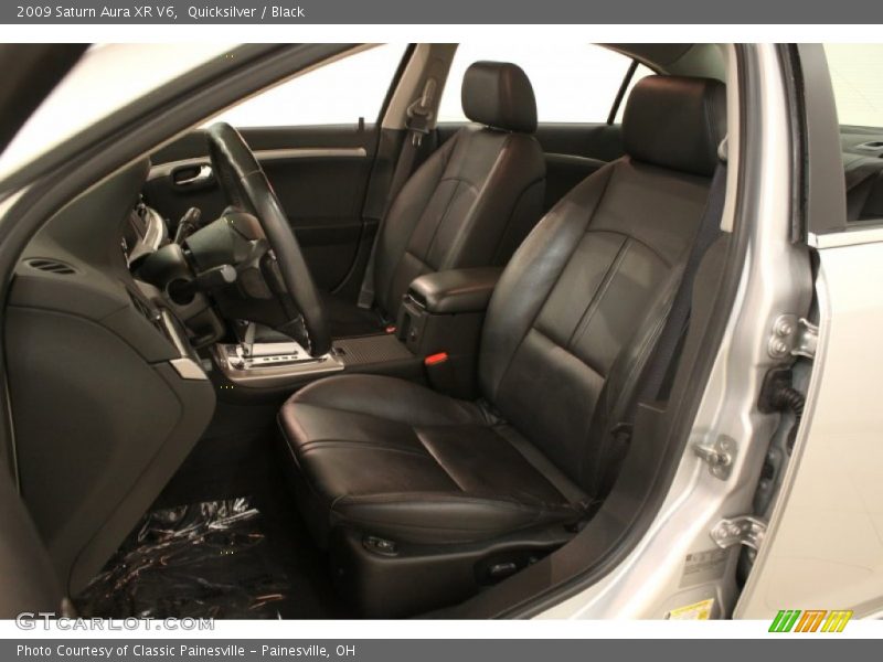 Quicksilver / Black 2009 Saturn Aura XR V6