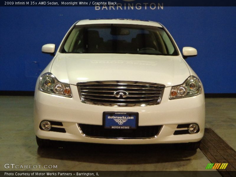 Moonlight White / Graphite Black 2009 Infiniti M 35x AWD Sedan