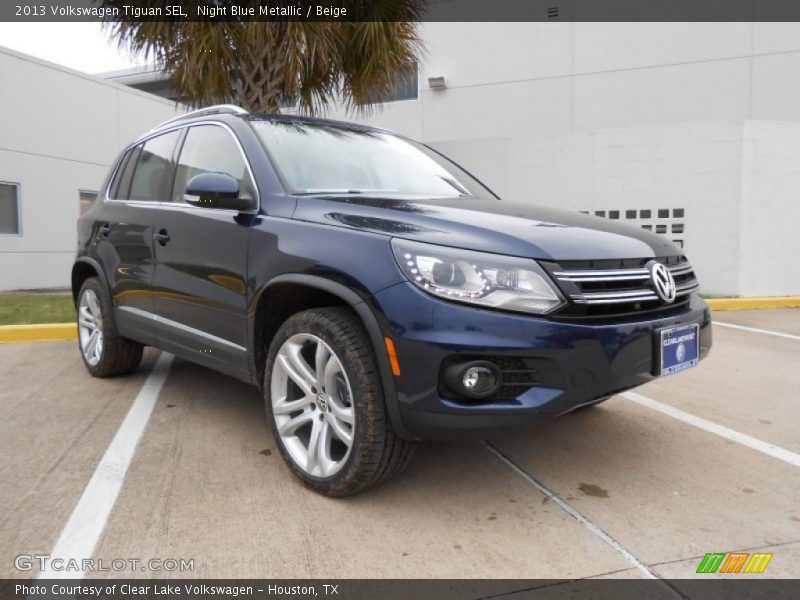 Night Blue Metallic / Beige 2013 Volkswagen Tiguan SEL