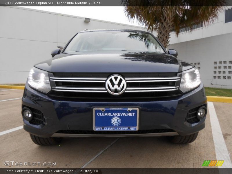 Night Blue Metallic / Beige 2013 Volkswagen Tiguan SEL
