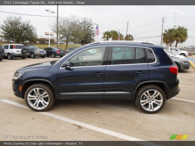 Night Blue Metallic / Beige 2013 Volkswagen Tiguan SEL
