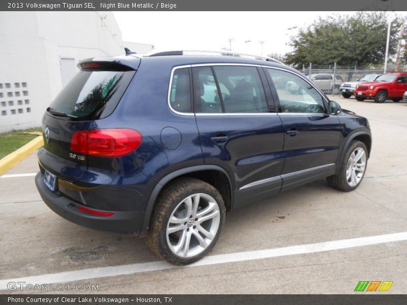 Night Blue Metallic / Beige 2013 Volkswagen Tiguan SEL