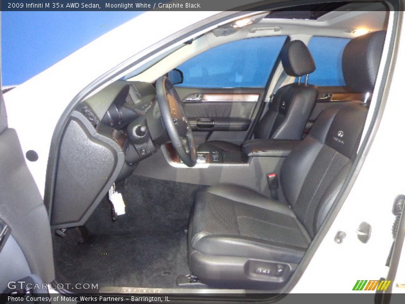 Moonlight White / Graphite Black 2009 Infiniti M 35x AWD Sedan