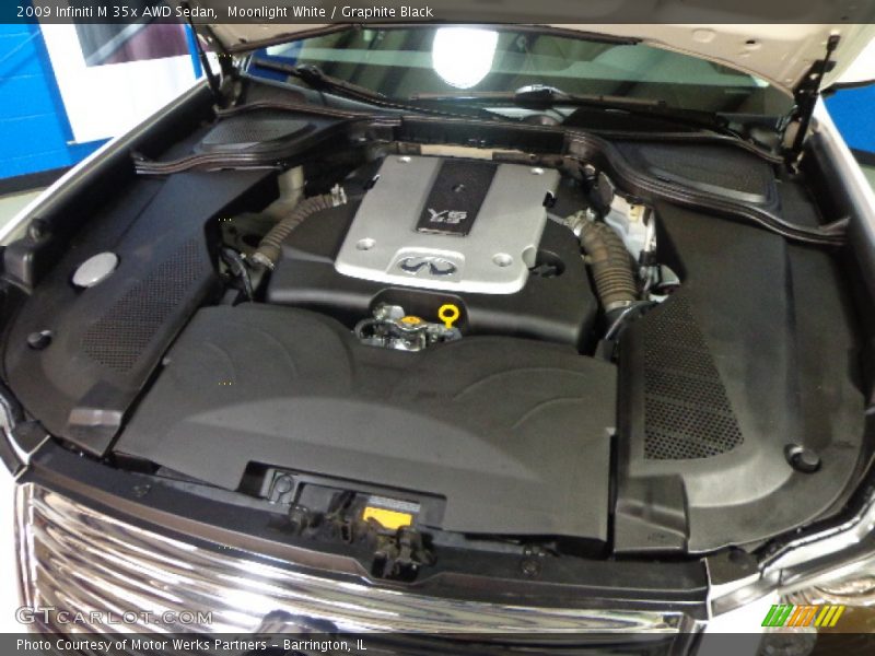 Moonlight White / Graphite Black 2009 Infiniti M 35x AWD Sedan