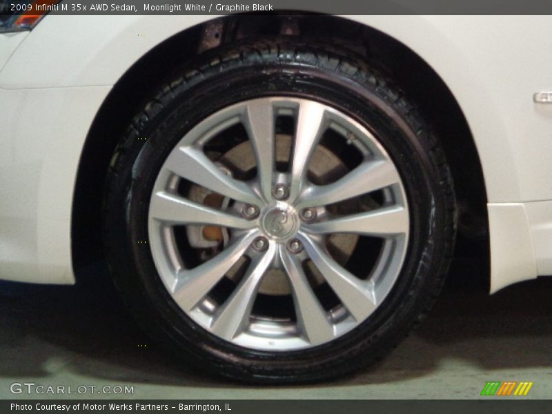 Moonlight White / Graphite Black 2009 Infiniti M 35x AWD Sedan