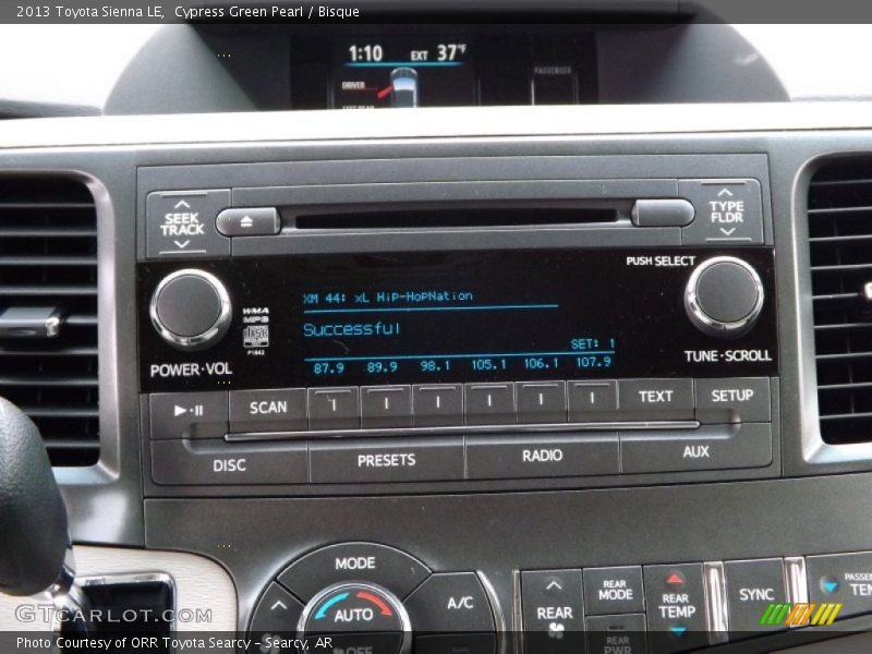 Cypress Green Pearl / Bisque 2013 Toyota Sienna LE