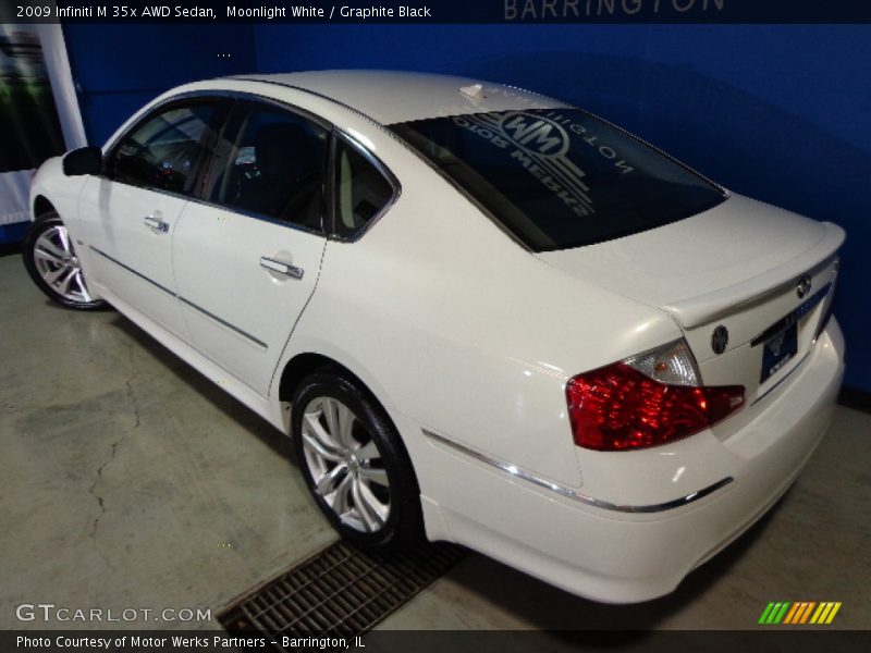 Moonlight White / Graphite Black 2009 Infiniti M 35x AWD Sedan