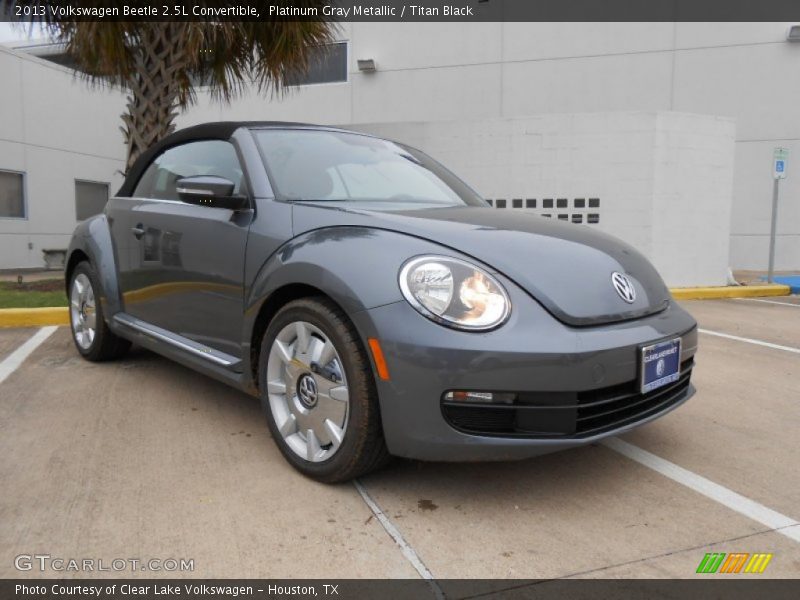 Platinum Gray Metallic / Titan Black 2013 Volkswagen Beetle 2.5L Convertible