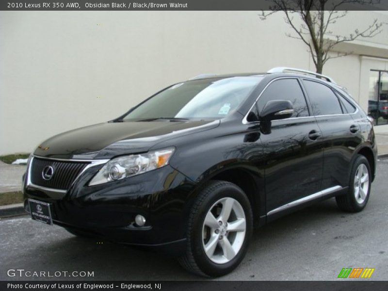 Obsidian Black / Black/Brown Walnut 2010 Lexus RX 350 AWD