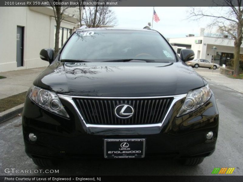 Obsidian Black / Black/Brown Walnut 2010 Lexus RX 350 AWD