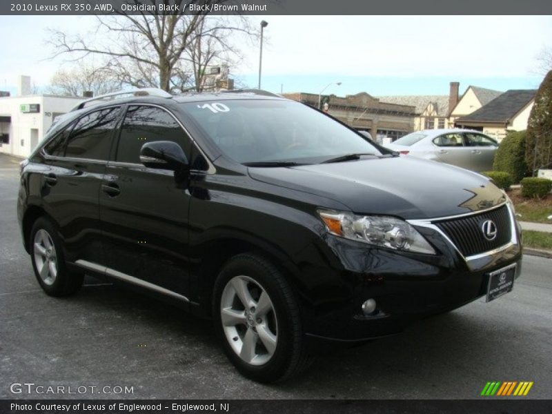 Obsidian Black / Black/Brown Walnut 2010 Lexus RX 350 AWD